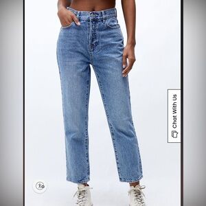 PacSun Eco Medium Blue High Waisted Straight Leg Women's Jeans